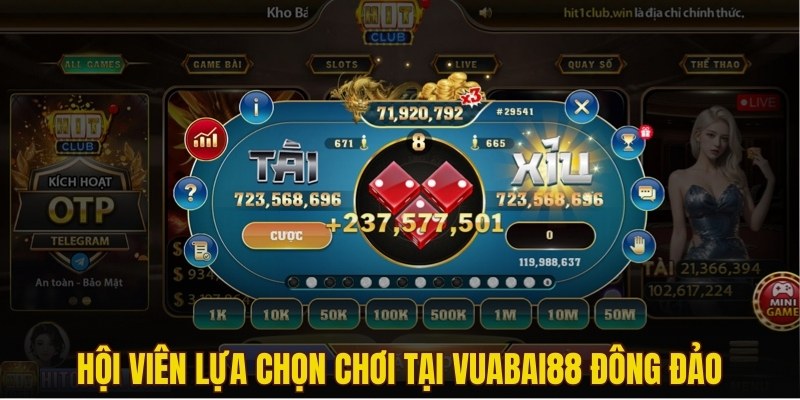 Hội viên lựa chọn chơi tại Vuabai88 đông đảo